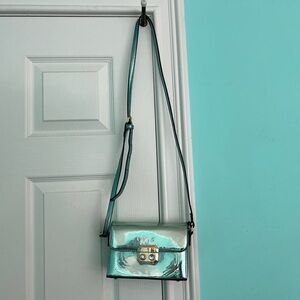 Fun Blue Iridescent Crossbody Bag!